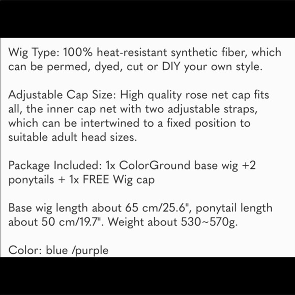 🆕️ Long Curly Cosplay Wig W/ 2 Ponytails - Picture 5 of 8